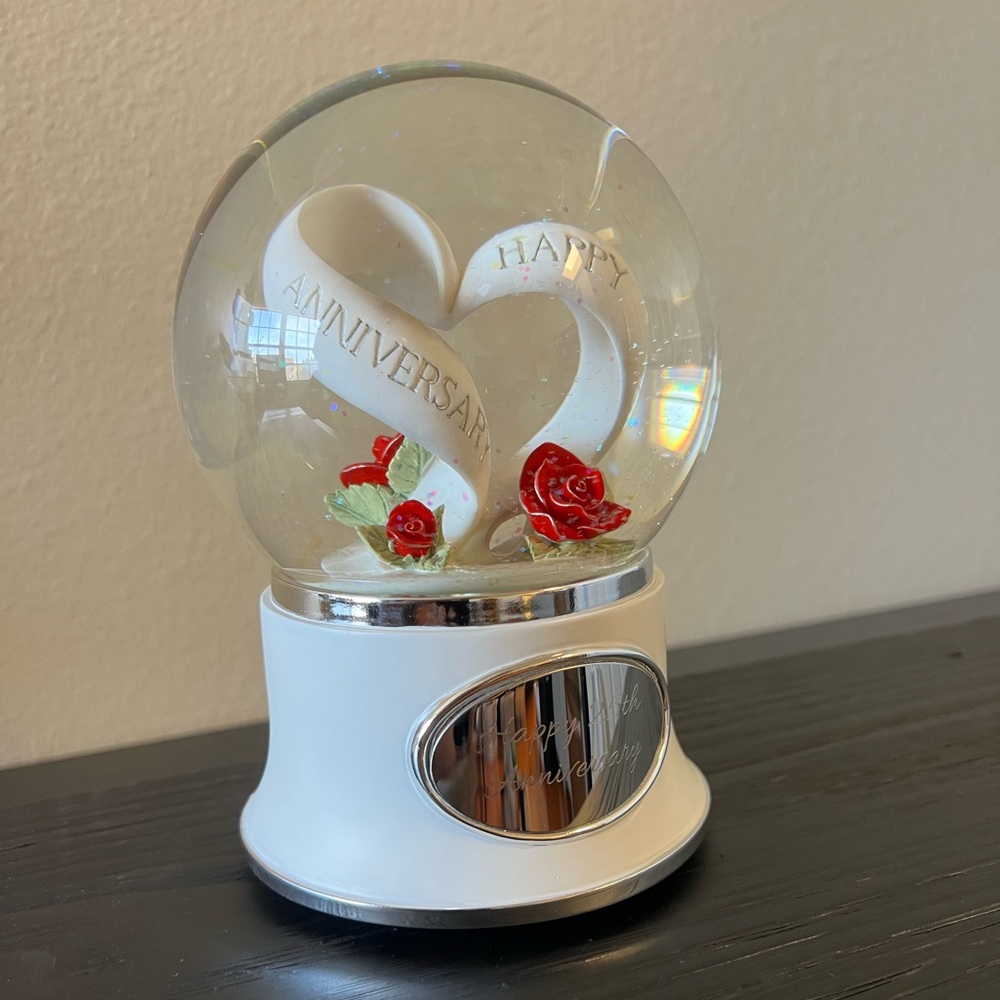 Happy 25th Anniversary Snow Globe